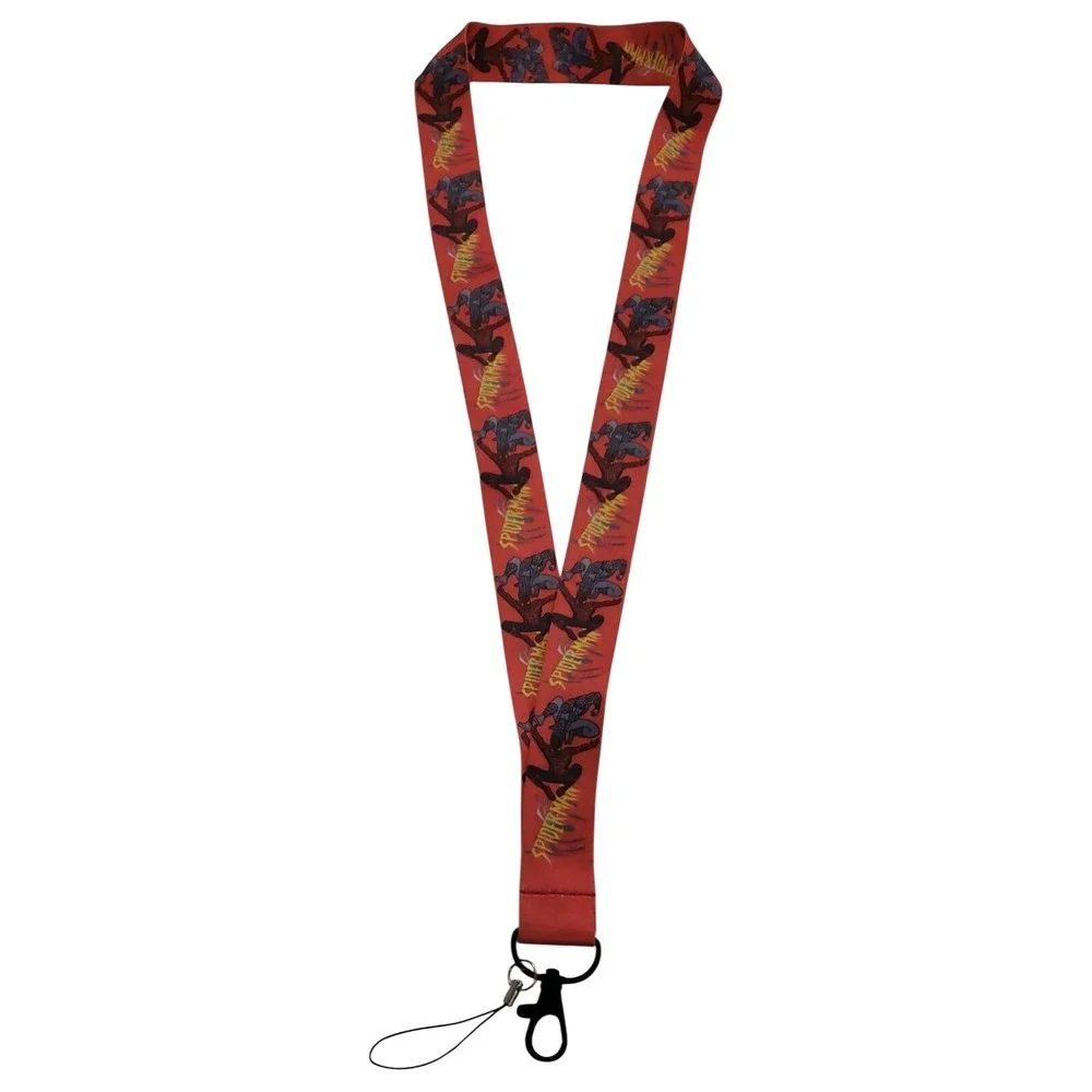 Marvel Spider-Man Lanyard Red Graphic ID Badge Holder Key Chain Strap